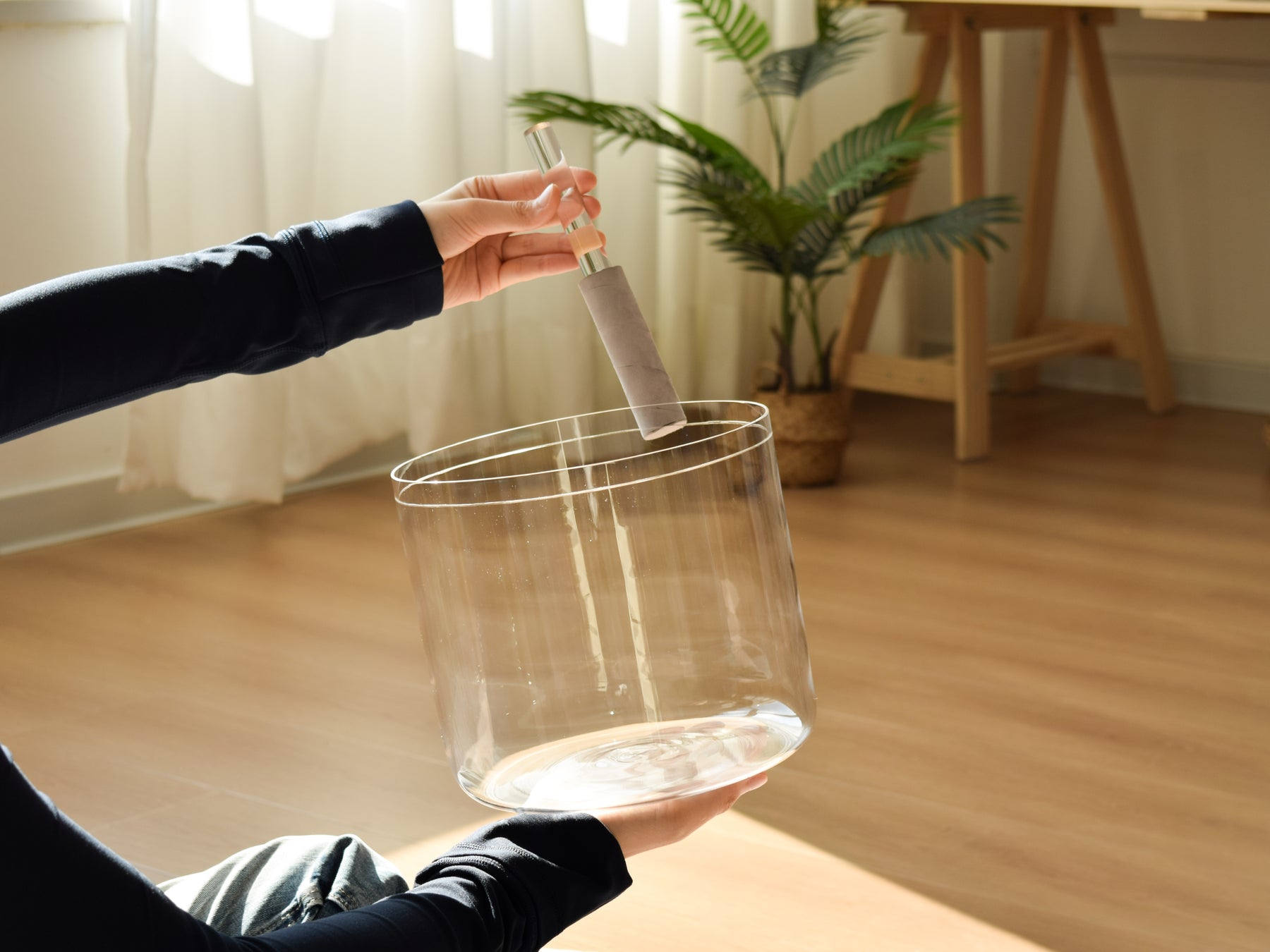 Prism Series D3 8.5" Fused Quartz Crystal Singing Bowl