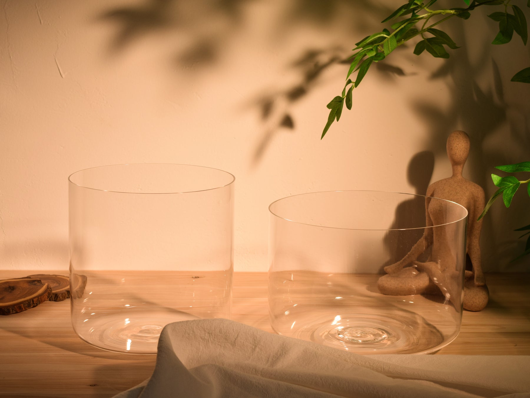 Prism Series Duo 8.75"  I C3 and 7.5"I G3 Fused Crystal Singing Bowl Set