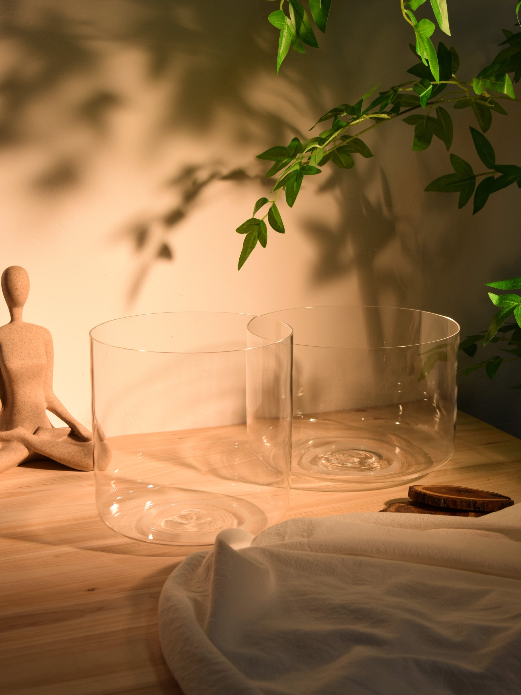 Prism Series Duo 8.75"  I C3 and 7.5"I G3 Fused Crystal Singing Bowl Set