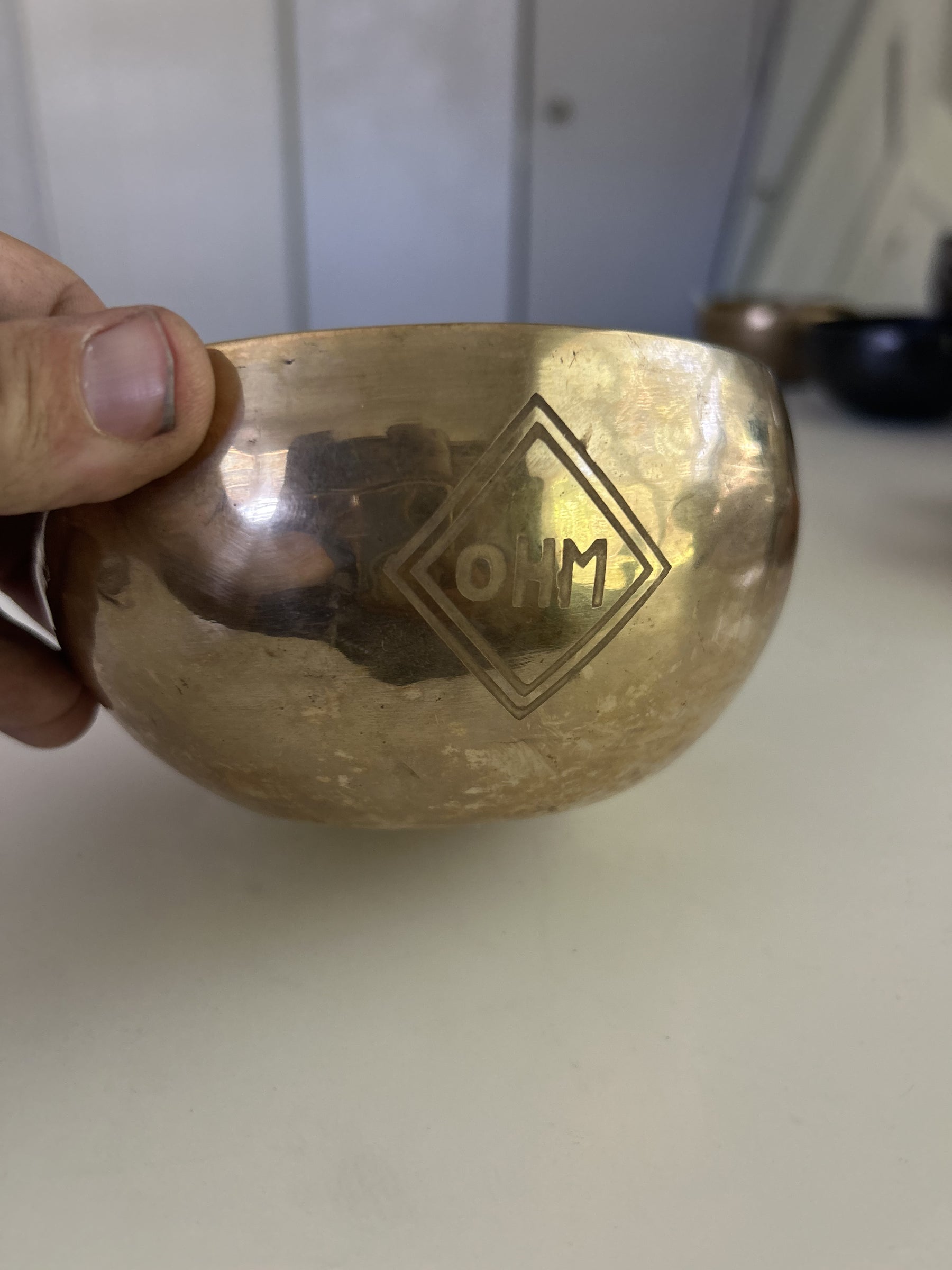 5.25 Inch Bronze A Flat 4 One Of A Kind Singing Bowl CUSTOM-0010