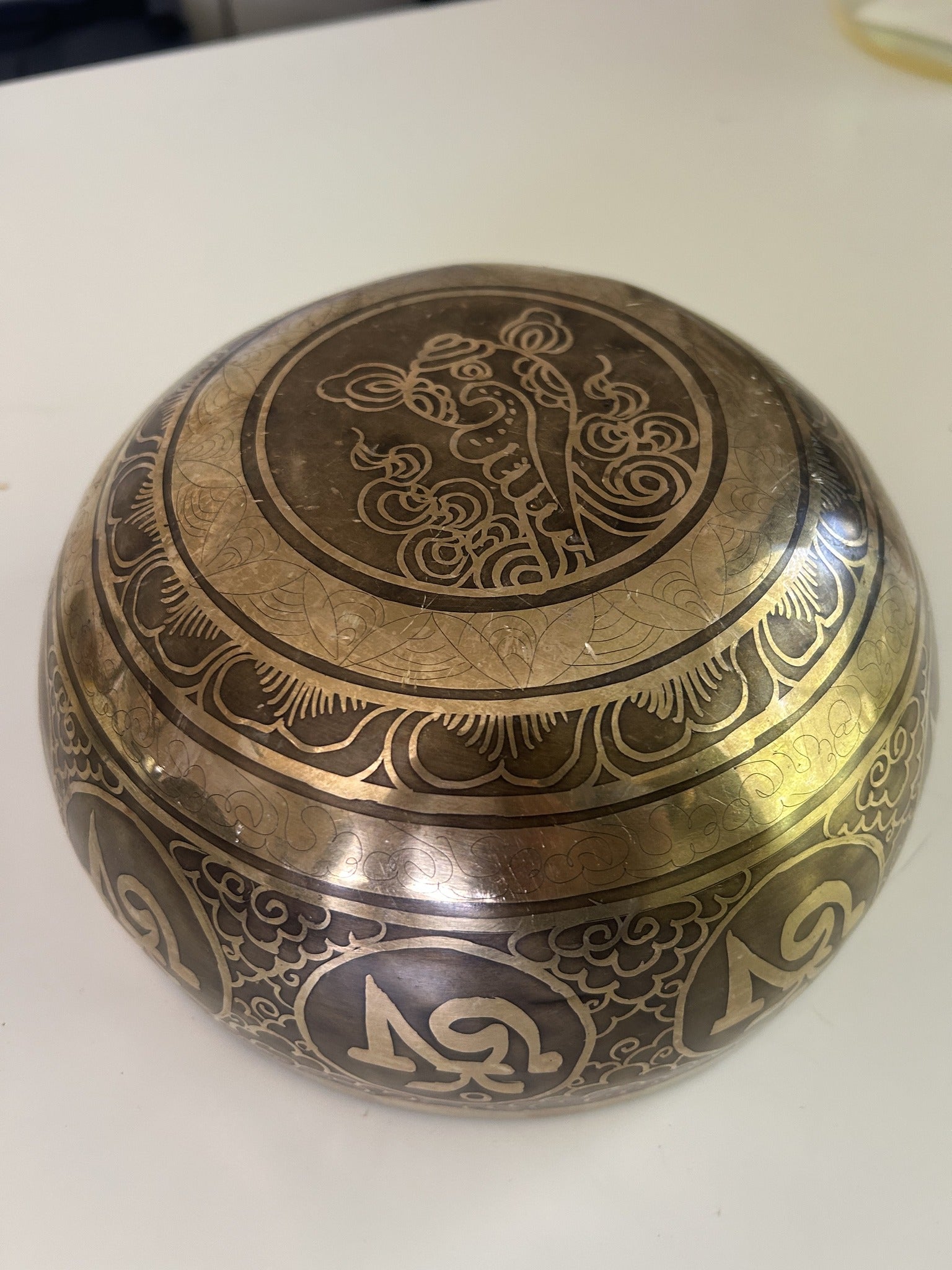 7 Inch Bronze A3 One Of A Kind Singing Bowl CUSTOM-0001