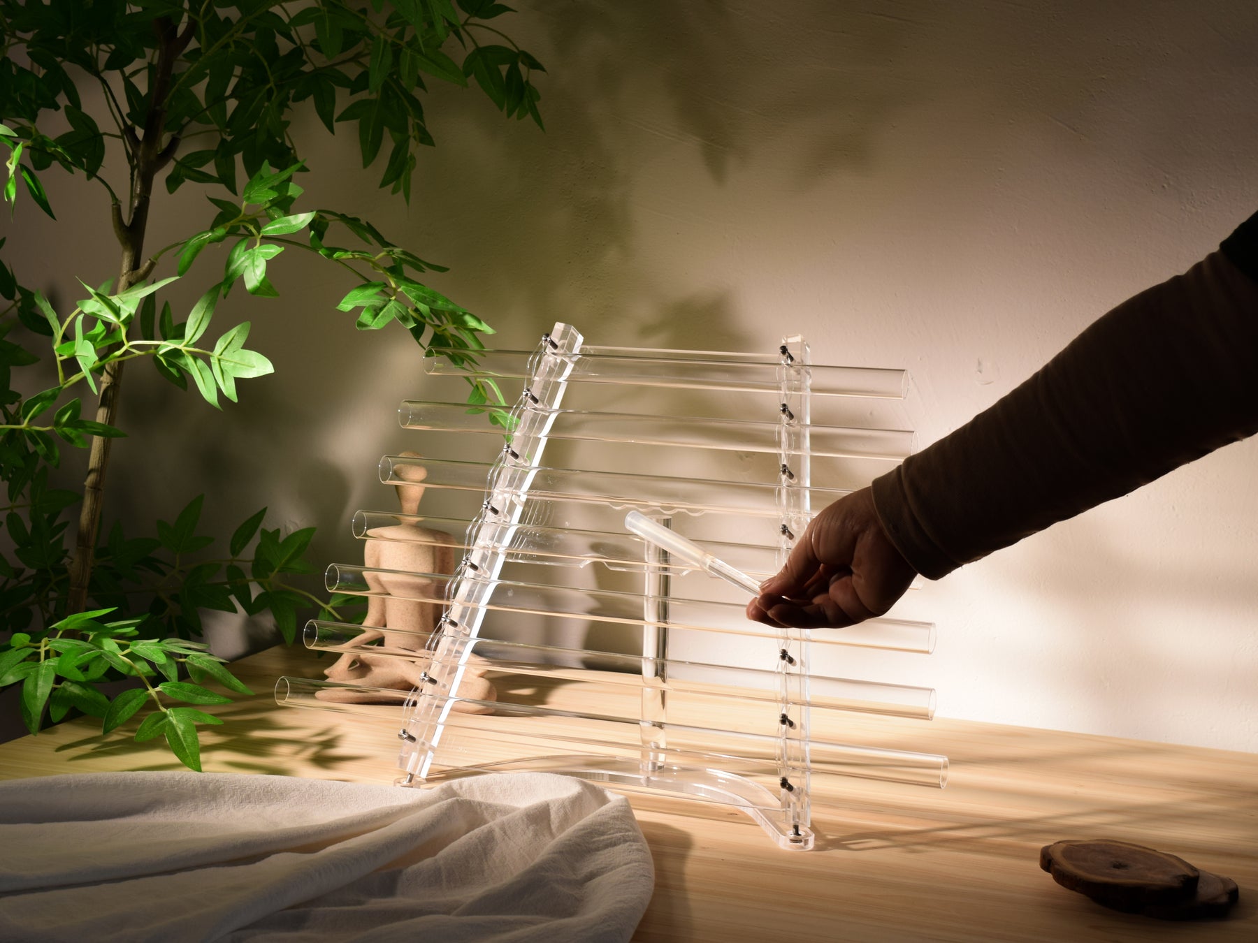 7-Note 440Hz Crystal Harp (D Minor Scale)