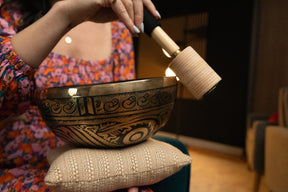 The Vortex Bowl: 9 Inch Heart Chakra Bronze Singing Bowl I PAUSE Breathwork and Ohm Store