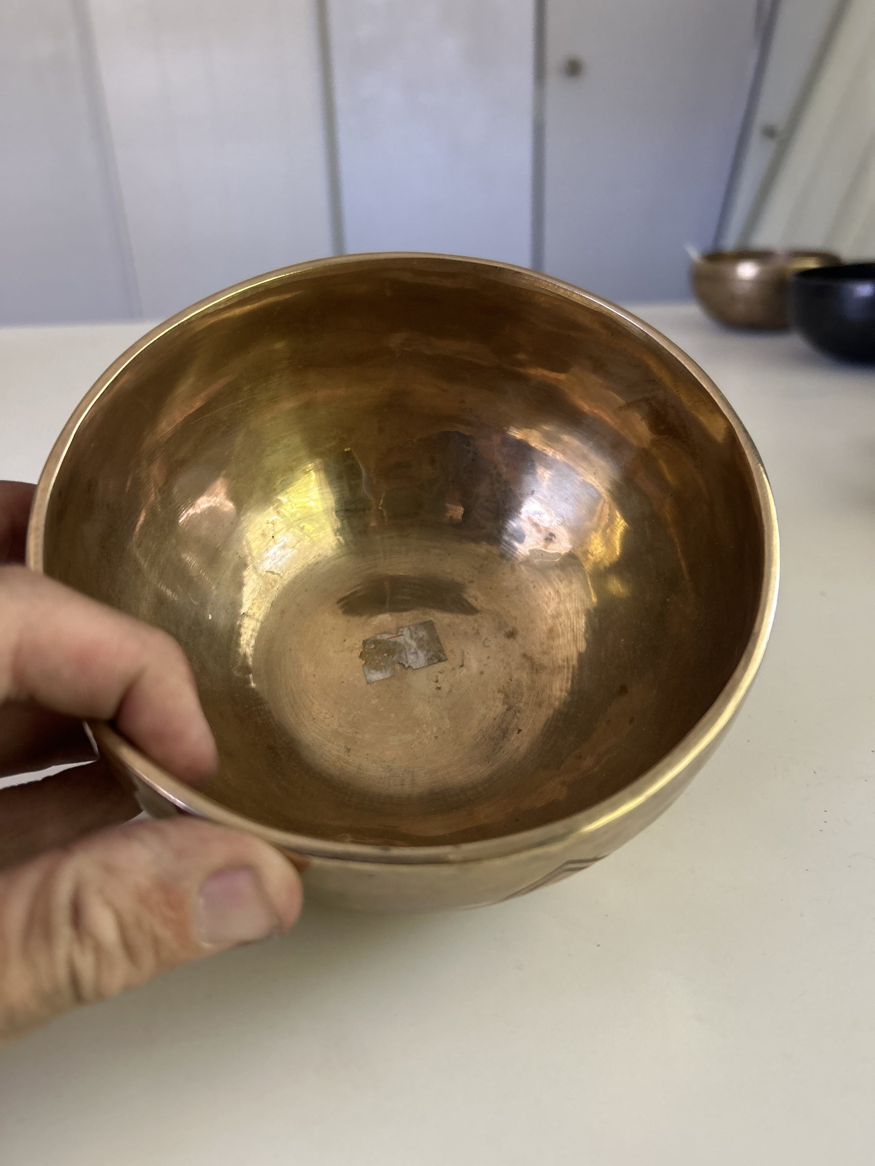 5.25 Inch Bronze A Flat 4 One Of A Kind Singing Bowl CUSTOM-0010