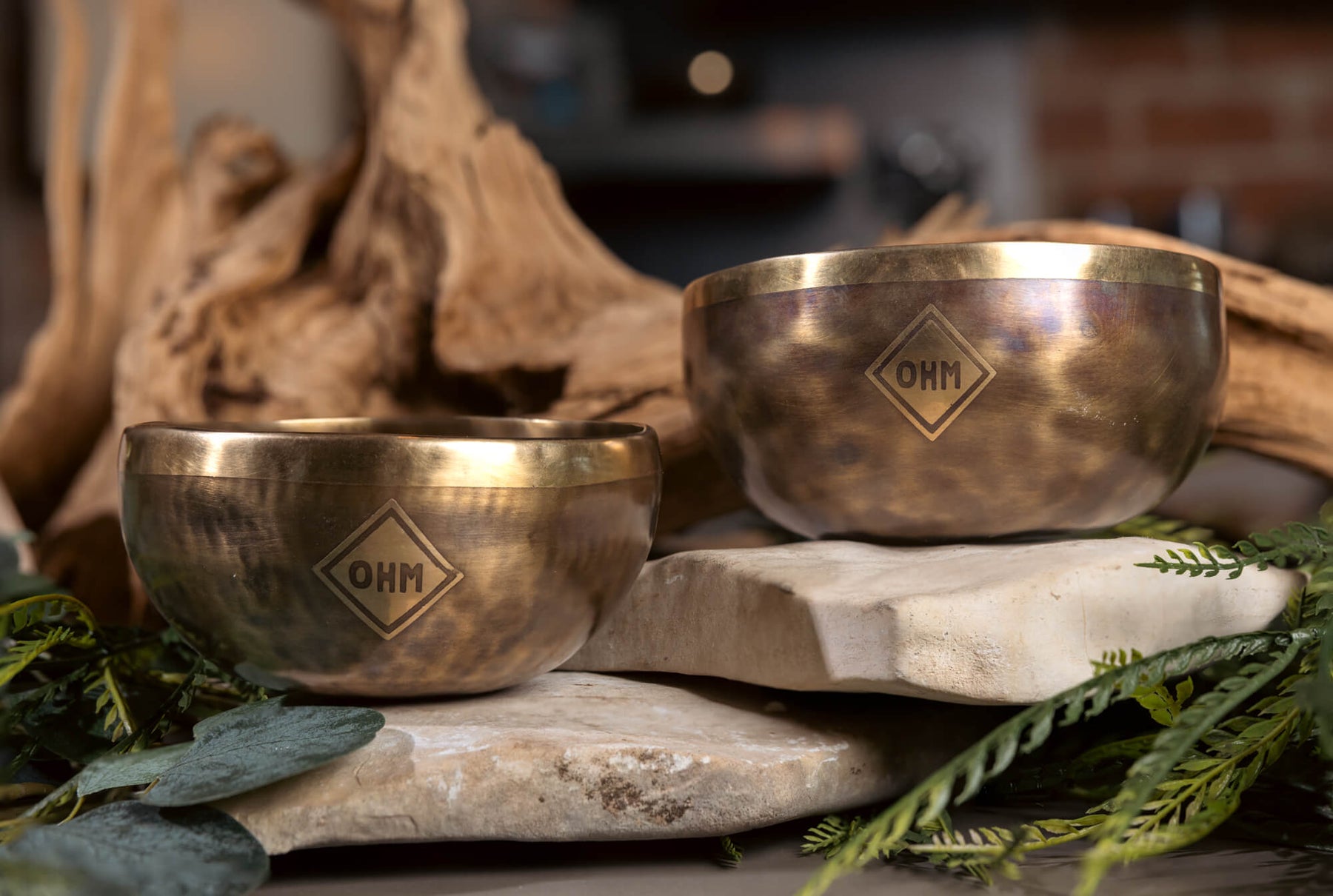 4th Octave Perfect Fifth Set G4 And C4: 6.5in and 5.7in Bronze Bowl Pair