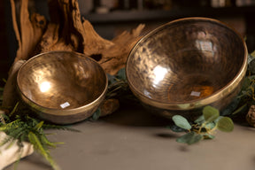 3rd Octave Perfect Fifth Set G3 And C3: 10.25 in and 8.25 in Bronze Bowl Pair