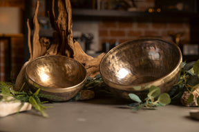 3rd Octave Perfect Fifth Set G3 And C3: 10.25 in and 8.25 in Bronze Bowl Pair