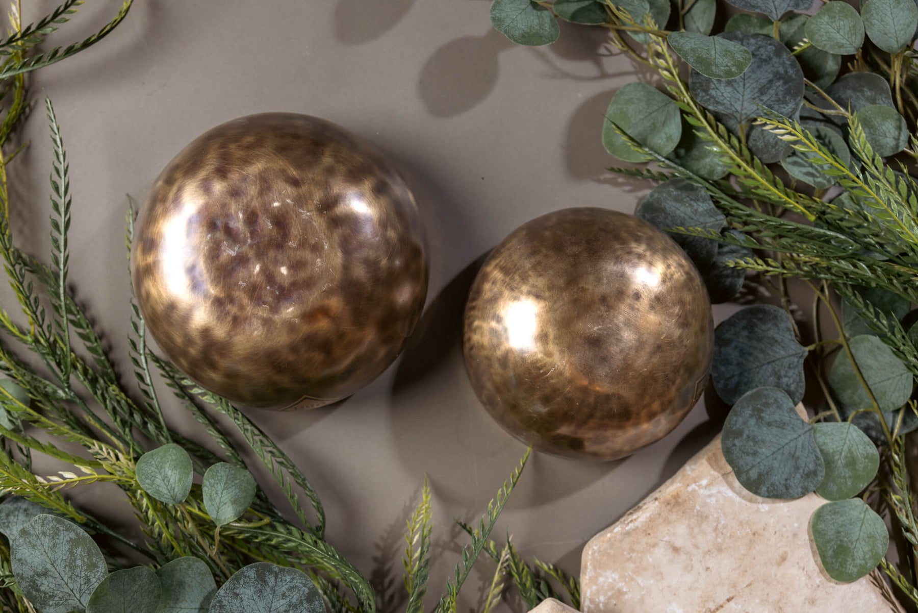 4th Octave Perfect Fifth Set G4 And C4: 6.5in and 5.7in Bronze Bowl Pair