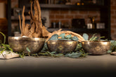 Stacked Perfect Fifths | C2 G2 D3 | Two Perfect Fifths 3 Bowl Set | Legacy Collection Bronze Makers Mark Singing Bowls