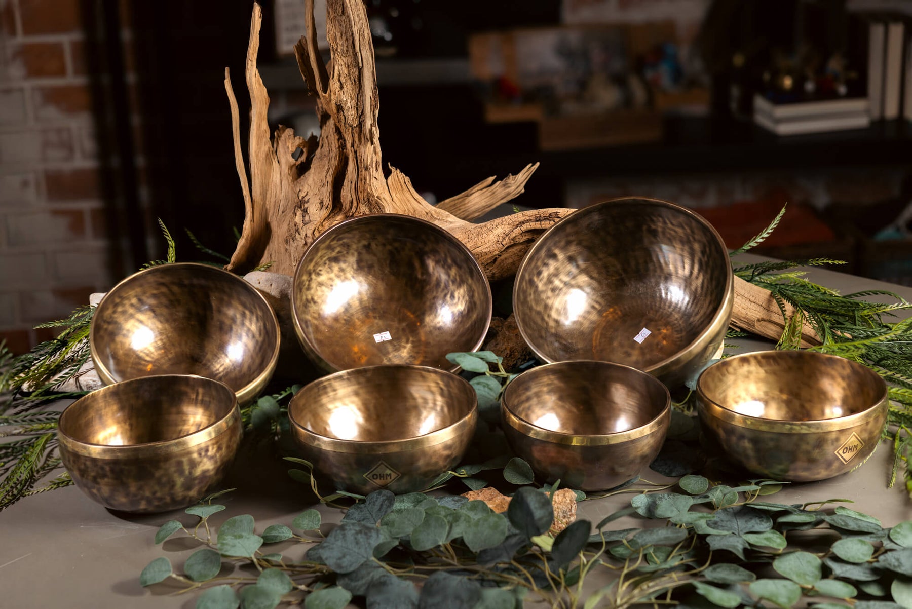 4th Octave C Major Scale: 7 Bronze Singing Bowls Set