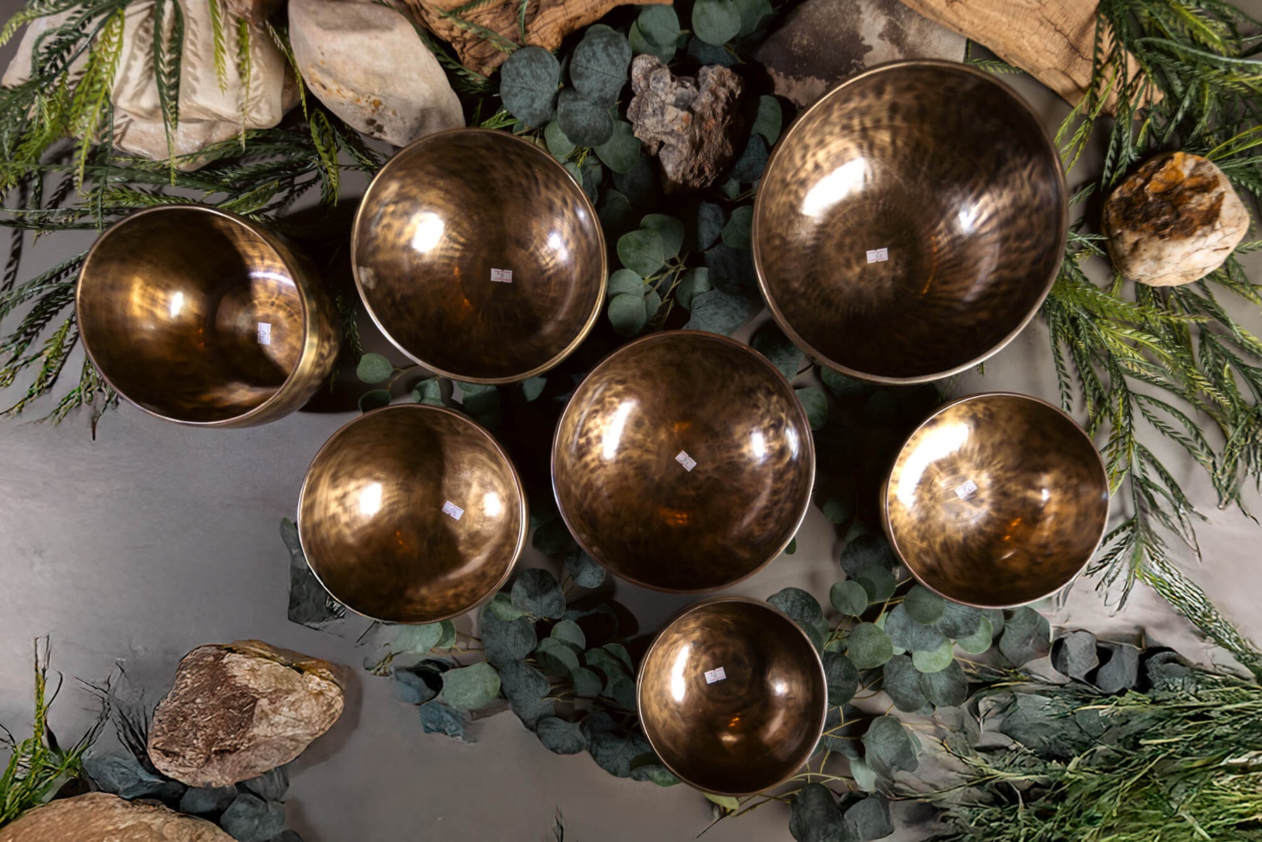 4th Octave C Major Scale: 7 Bronze Singing Bowls Set