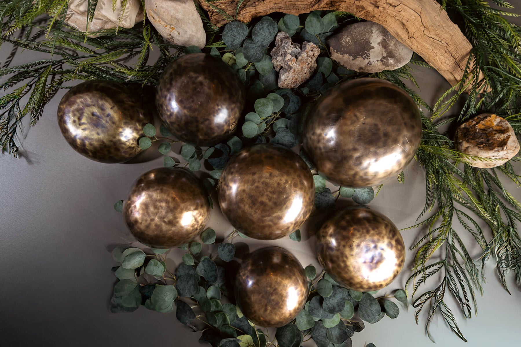 4th Octave C Major Scale: 7 Bronze Singing Bowls Set