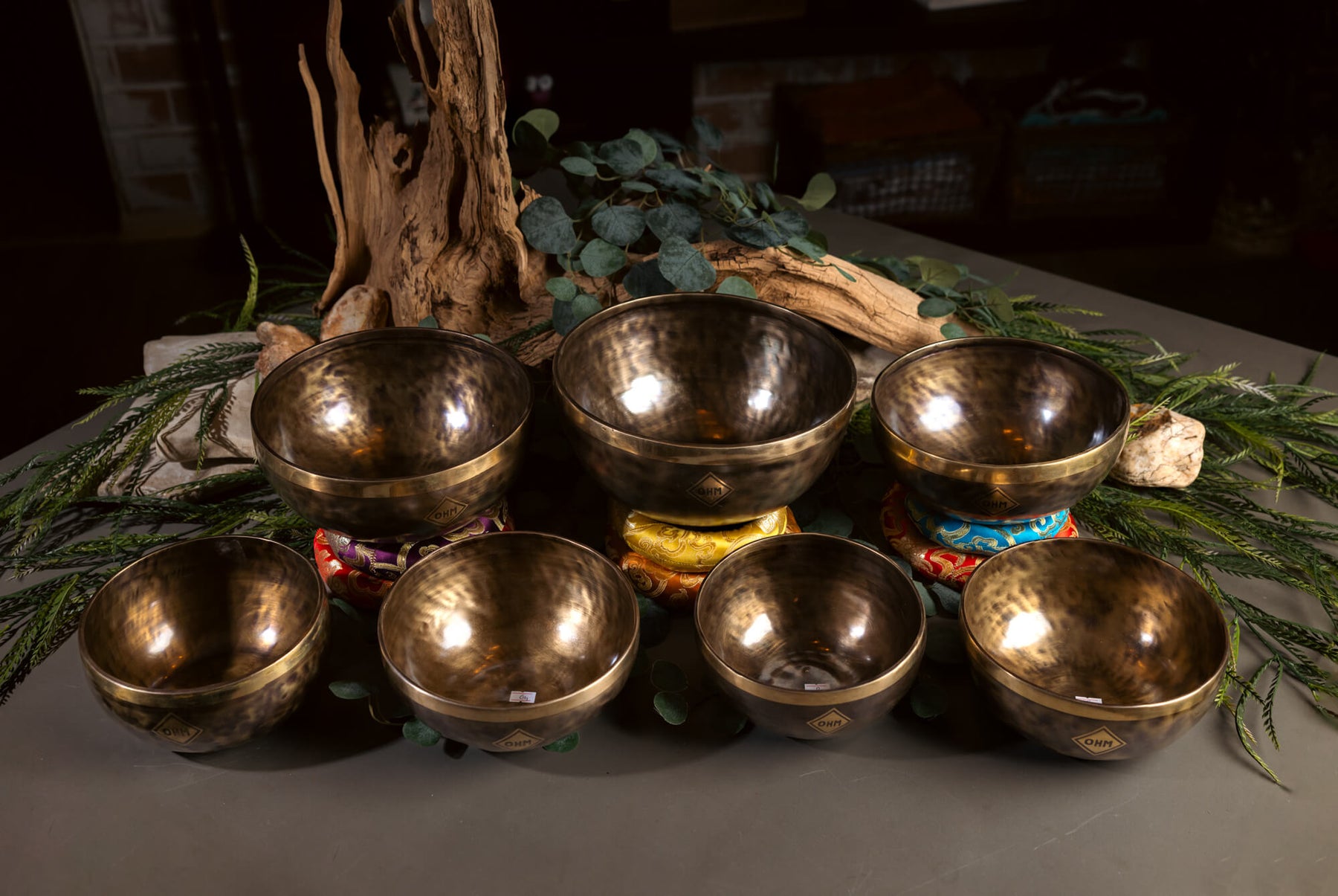 4th Octave C Major Scale: 7 Bronze Singing Bowls Set