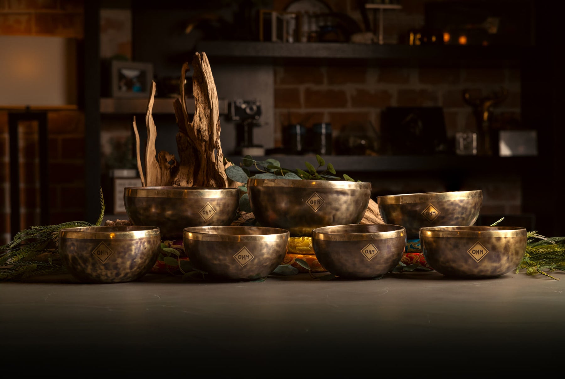 4th Octave C Major Scale: 7 Bronze Singing Bowls Set