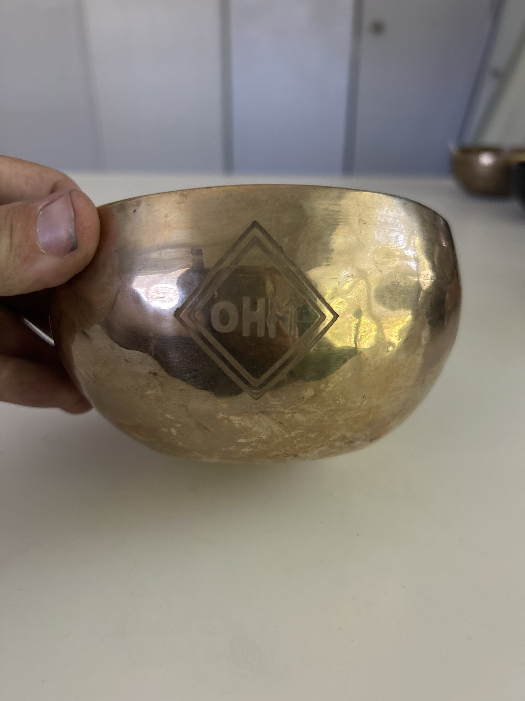 5.25 Inch Bronze A Flat 4 One Of A Kind Singing Bowl CUSTOM-0010
