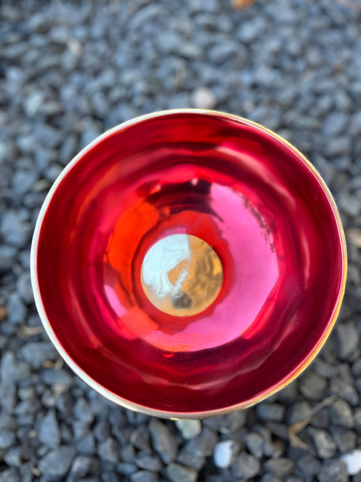C-Note Colorized Chakra Bowl • 3rd Octave • The Red Root Chakra Singing Bowl Sonic Sculpture