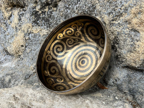 The Vortex Bowl: 9 Inch Heart Chakra Bronze Singing Bowl I PAUSE Breathwork and Ohm Store