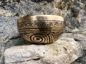 The Vortex Bowl: 9 Inch Heart Chakra Bronze Singing Bowl I PAUSE Breathwork and Ohm Store