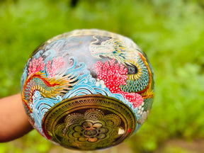 Mystic Dragon Bowl I 9 Inch Bell Bronze Singing Bowl No.4