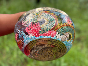 Mystic Dragon Bowl I 9 Inch Bell Bronze Singing Bowl No.4