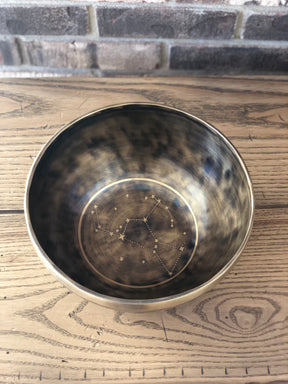 The Planetary Bowl Large 9 Inch Handmade Bronze Singing Bowl From Nepal Limited Design