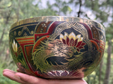 Dragon Lotus 9 Inch Bronze Singing Bowl