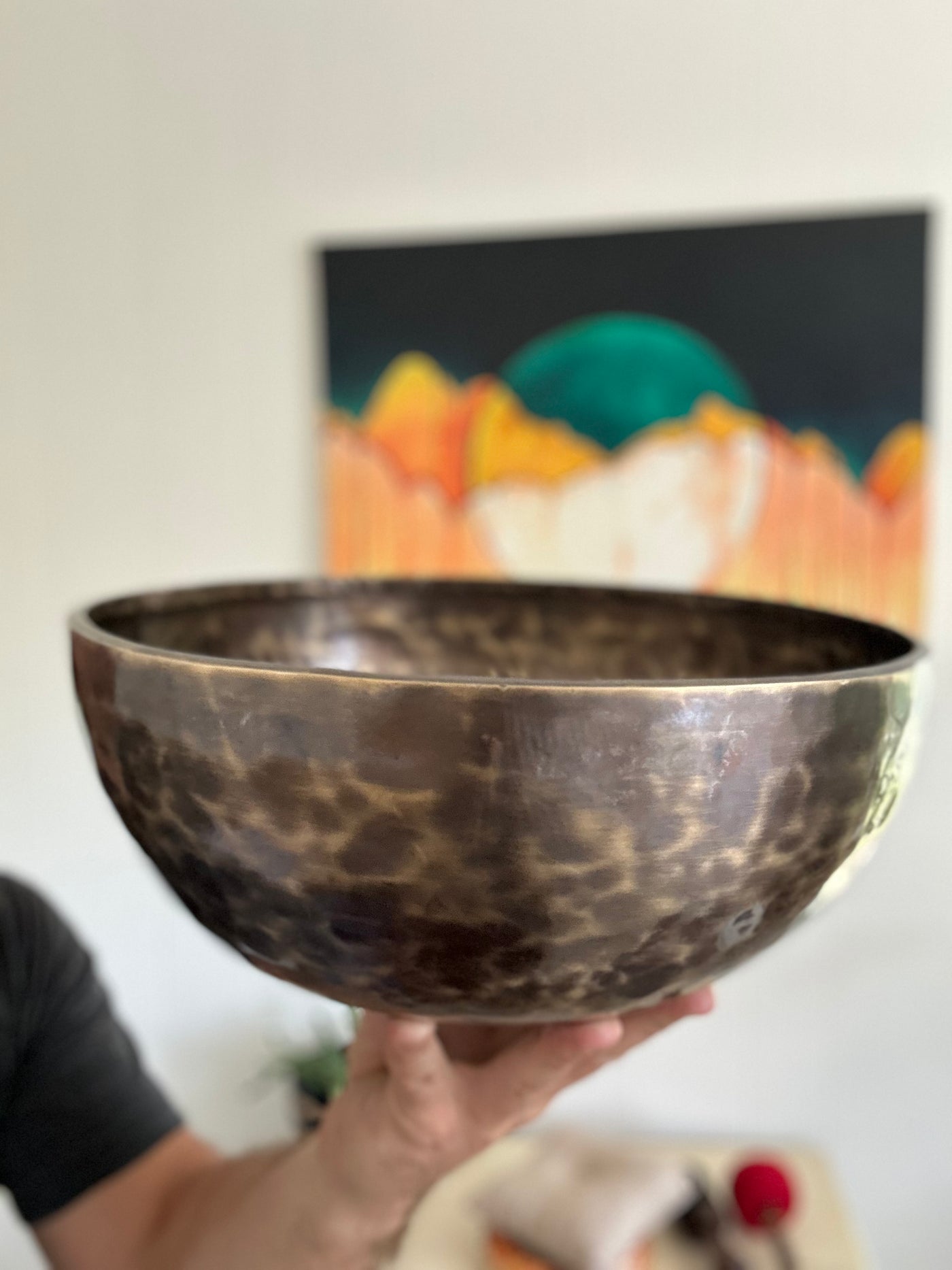 The Jupiter Bowl resting on a hand