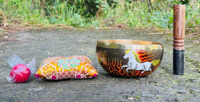 The Fire Horse - Medium 6.5 Inch Hand-Painted Singing Bowl. Limited Edition Run