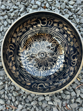 Soulflower Singing Bowl I 8.75 inch Etched Bronze Singing Bowl