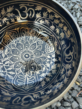 Soulflower Singing Bowl I 8.75 inch Etched Bronze Singing Bowl