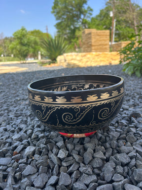 Soulflower Singing Bowl I 8.75 inch Etched Bronze Singing Bowl