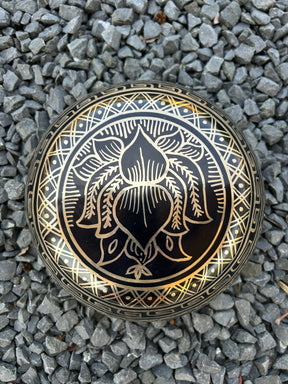 Soulflower Singing Bowl I 8.75 inch Etched Bronze Singing Bowl