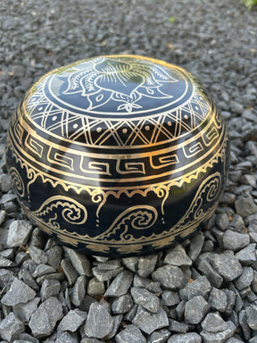 Soulflower Singing Bowl I 8.75 inch Etched Bronze Singing Bowl