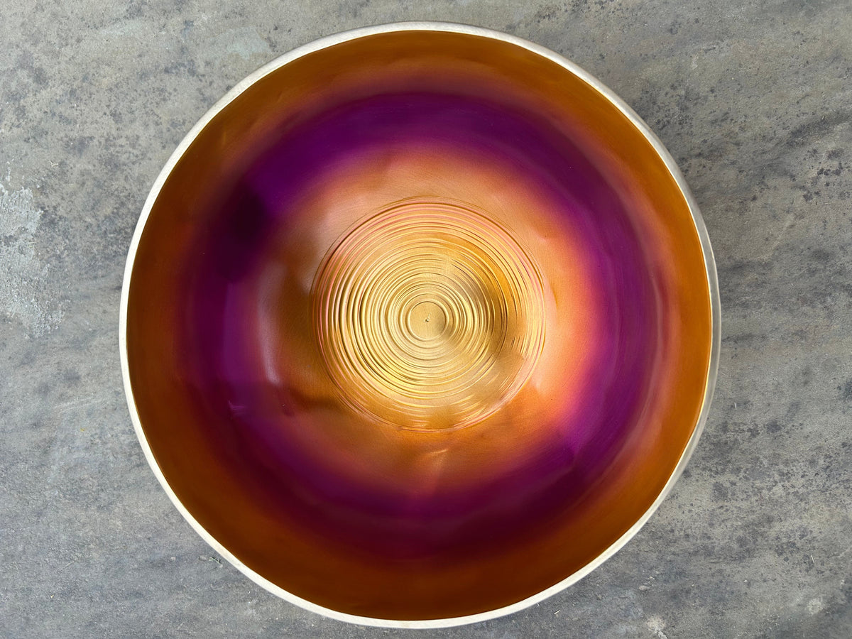 Second Song Collection: Damaged Sunrise Spiral Singing Bowl