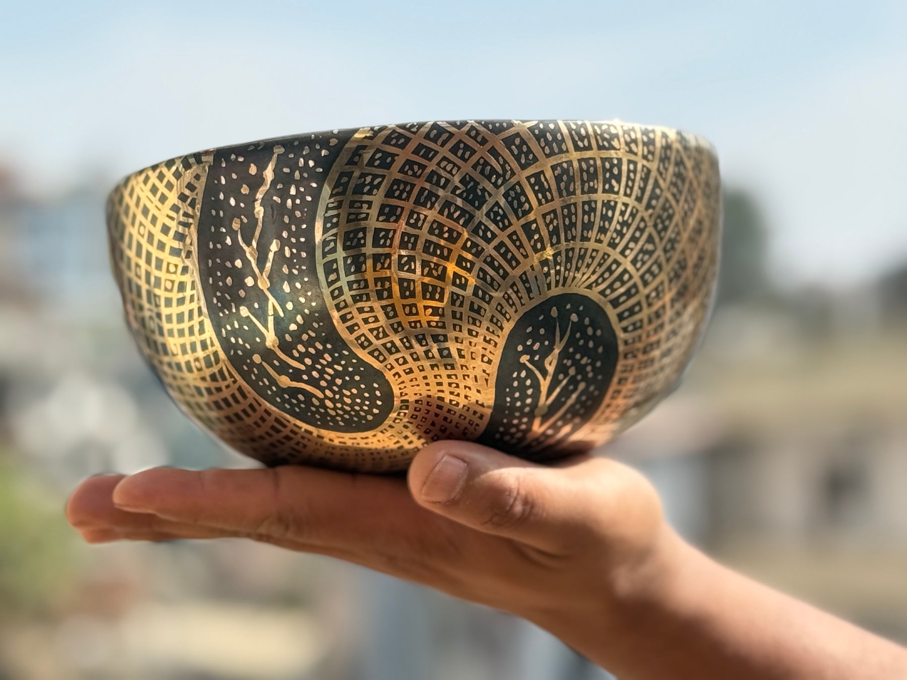 The Aether Bowl: 8 Inch Bell-Bronze Singing Bowl