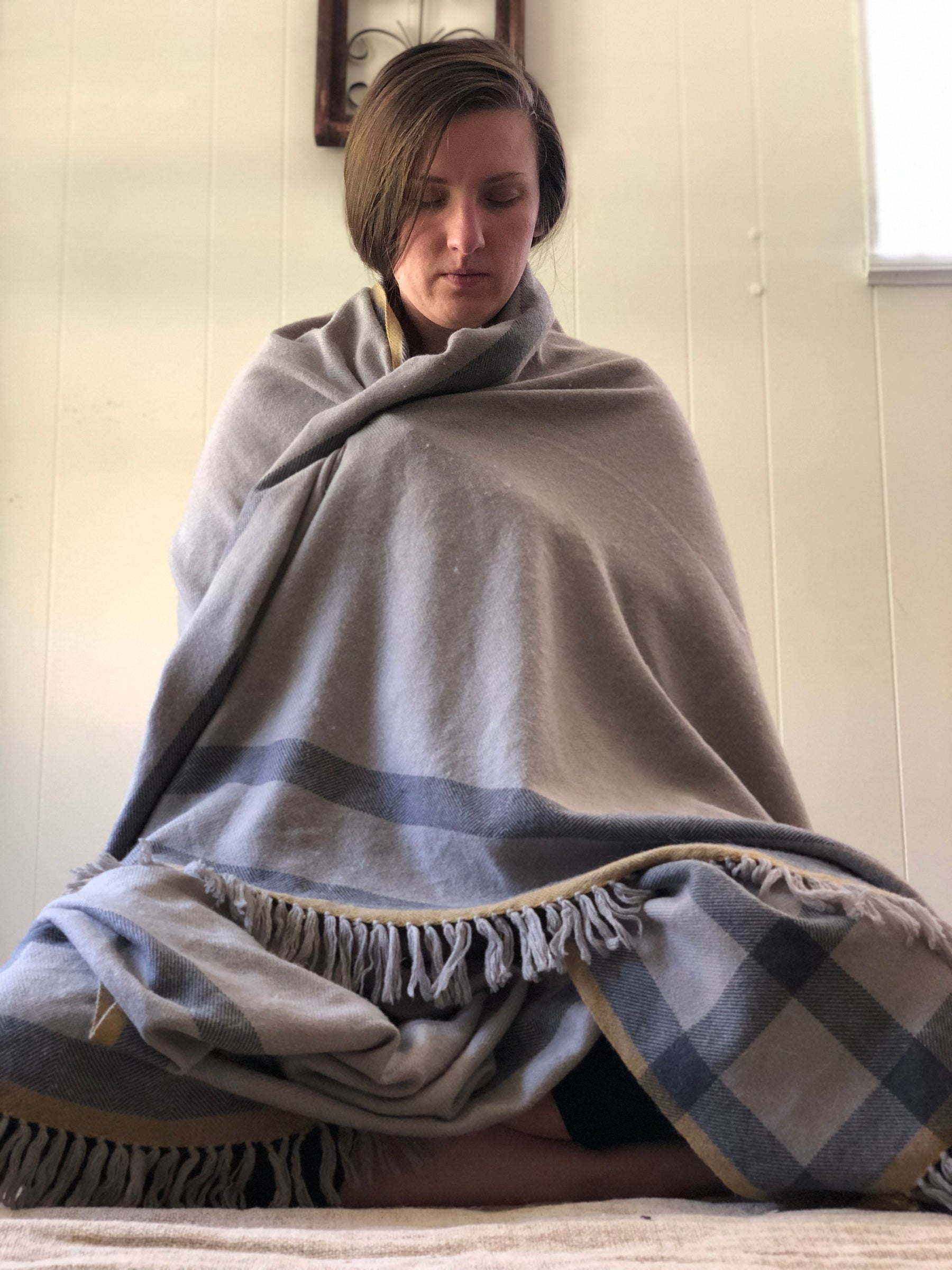 Meditation Shawl  Handwoven Blanket