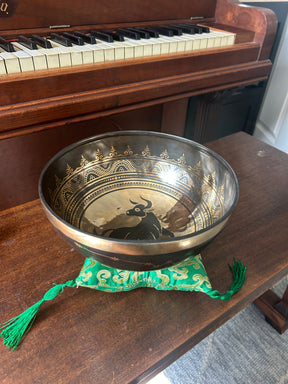 The Taurus Singing Bowl - 9 inch Large | Handmade In Nepal