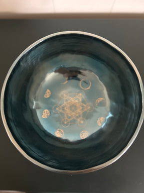 Blue Moon Bowl: Large Handmade Bronze Singing Bowl From Nepal