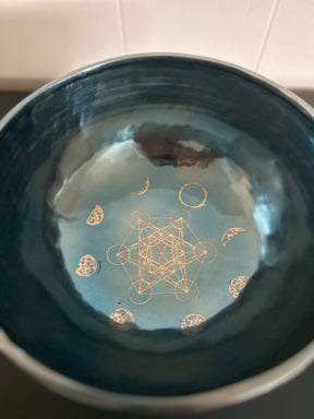 Blue Moon Bowl: Large Handmade Bronze Singing Bowl From Nepal