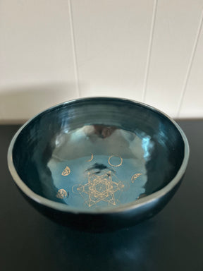 Blue Moon Bowl: Large Handmade Bronze Singing Bowl From Nepal