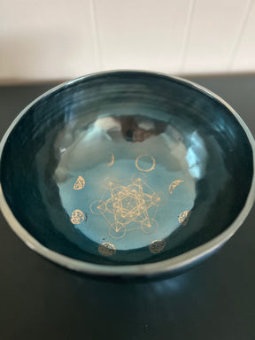 Blue Moon Bowl: Large Handmade Bronze Singing Bowl From Nepal