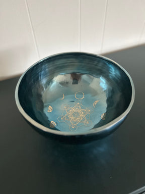 Blue Moon Bowl: Large Handmade Bronze Singing Bowl From Nepal