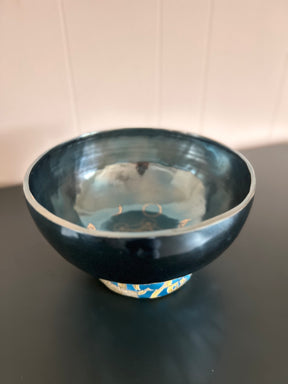 Blue Moon Bowl: Large Handmade Bronze Singing Bowl From Nepal