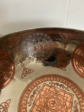 The Crown Jewel Singing Bowl: 10.25 Inch Handmade Etched Bronze Singing Bowl