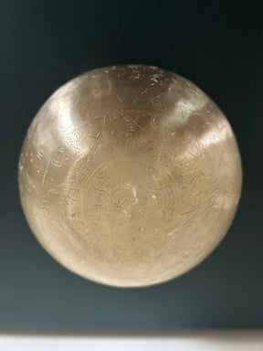 Golden Leaf Singing Bowl: 10.5 Inch 3rd Octave Subtle Etchings