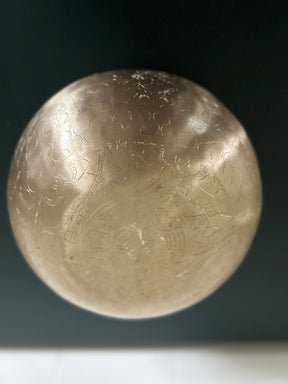 Golden Leaf Singing Bowl: 10.5 Inch 3rd Octave Subtle Etchings