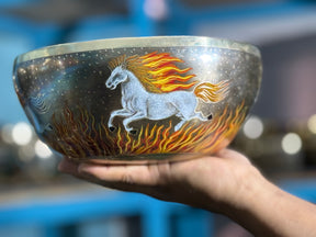 The Fire Horse. 8.5 Inch Hand-Painted Singing Bowl. Limited Edition Run