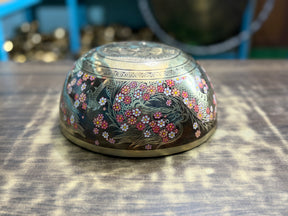 The Flower Dragon. 9 Inch Hand-Painted Singing Bowl. Spring Edition