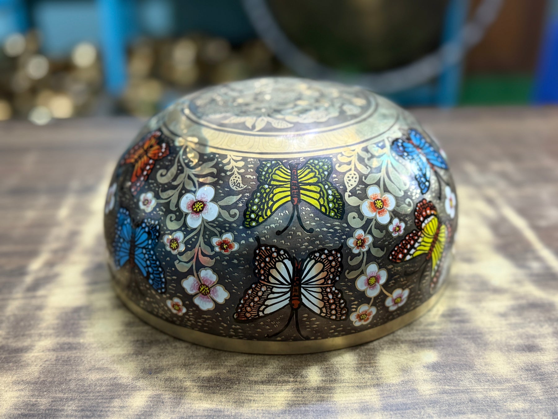 The Butterfly I 8.5 Inch Hand-Painted Singing Bowl. Limited Edition Spring 2026 Run