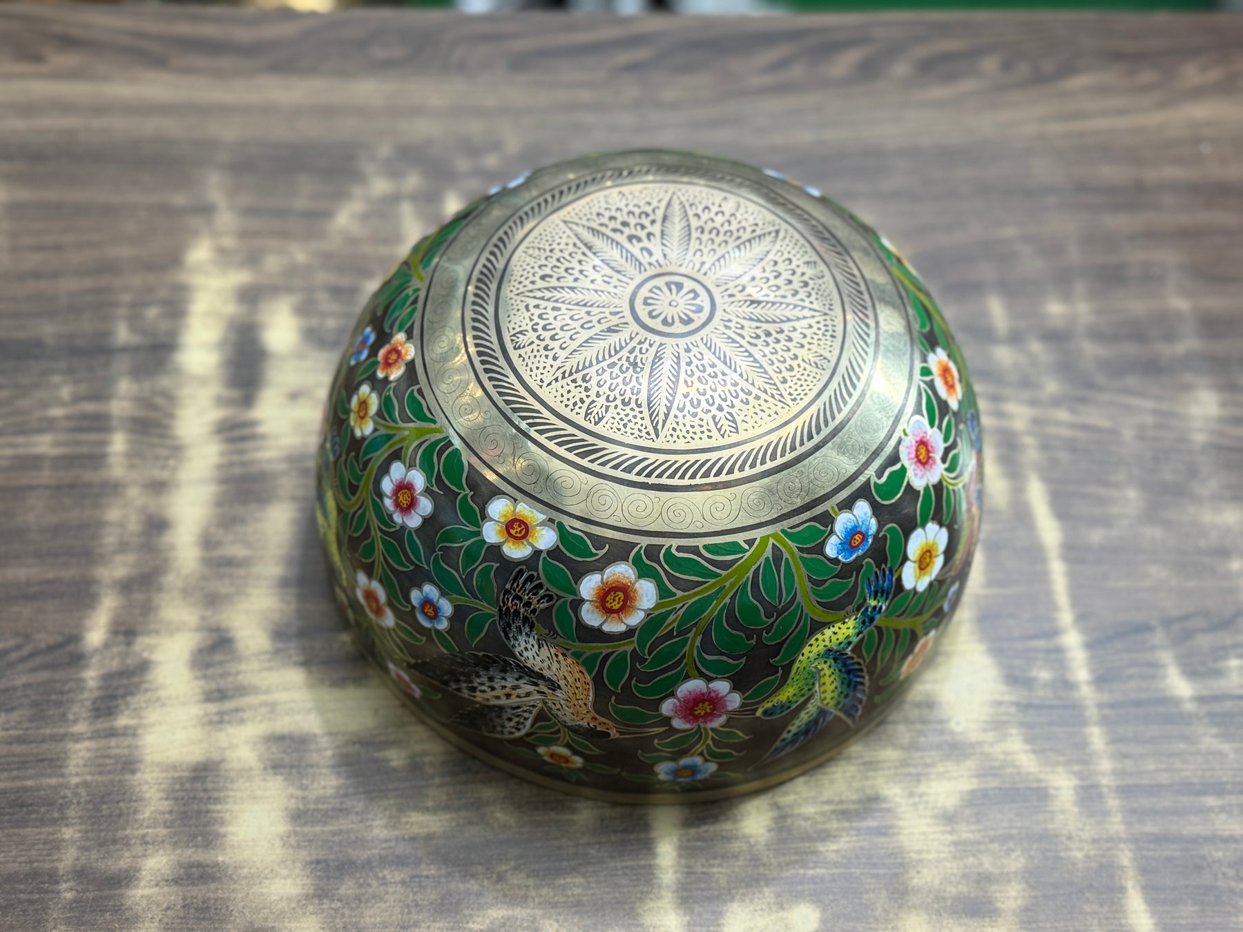 The Hummingbird's Garden. 8.5 Inch Hand-Painted Singing Bowl. Limited Edition Run